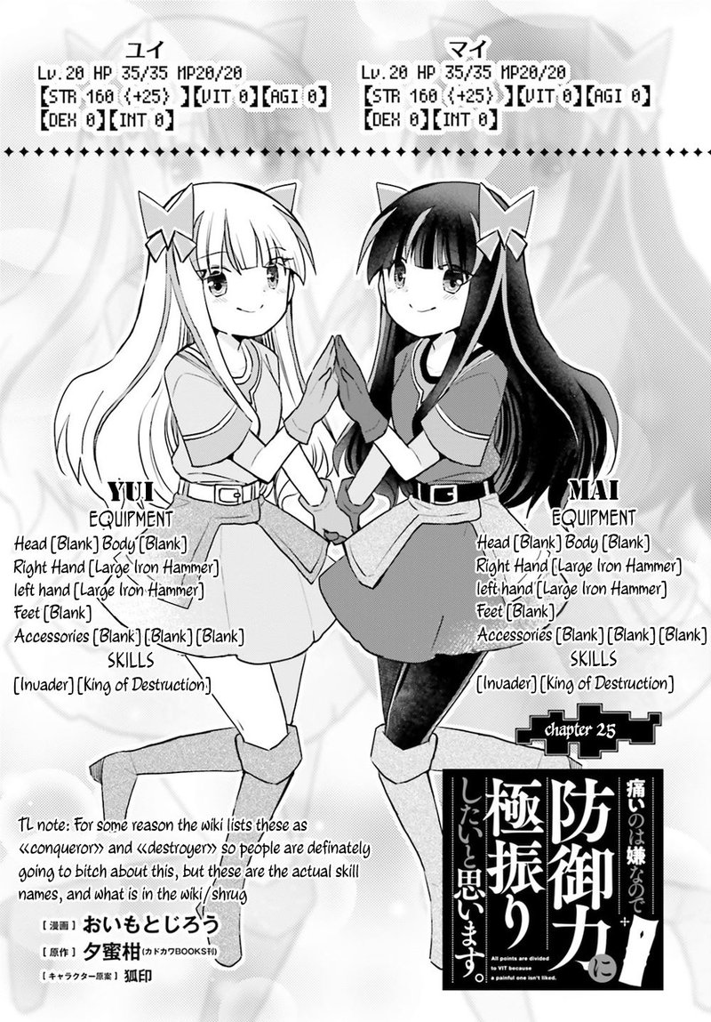 Itai No Wa Iya Na No De Bougyoryoku Ni Kyokufuri Shitai To Omoimasu 25 1