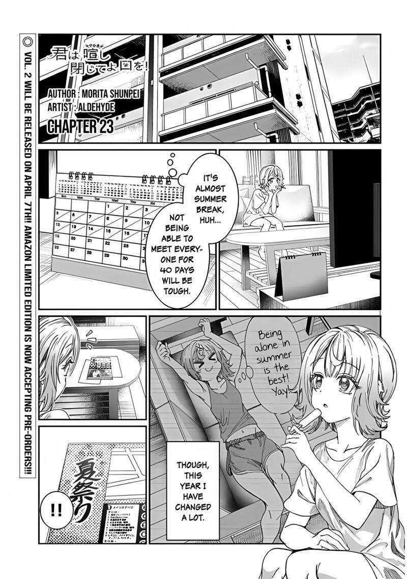 Kimi Wa Yakamashi Tojite Yo Kuchi Wo 23 1