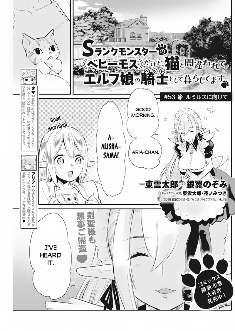 S Rank Monster No Behemoth Dakedo Neko To Machigawarete Erufu Musume No Kishi Pet Toshite Kurashitemasu 53 1