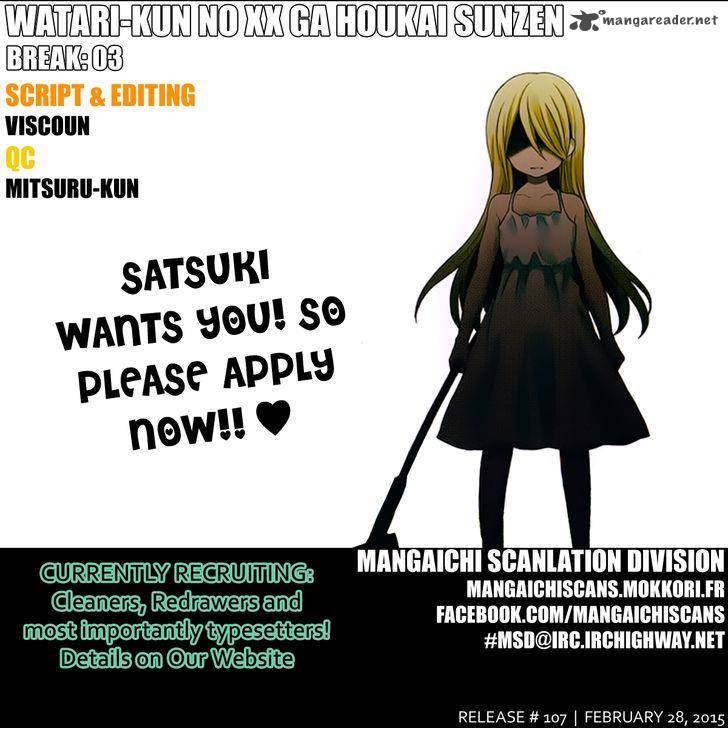 Watari Kun No Xx Ga Houkai Sunzen 3 34