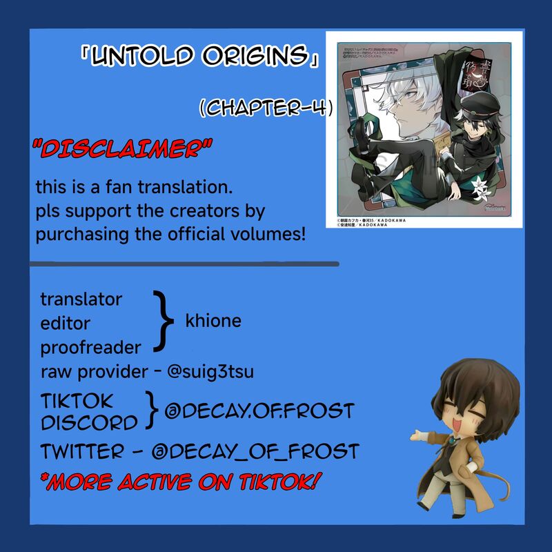 Bungou Stray Dogs The Secret Story Behind The Detective Agencys Establishment 4 1