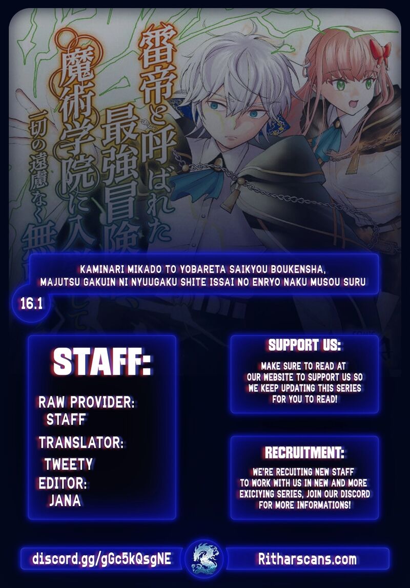 Raitei To Yobareta Saikyou Boukensha Majutsu Gakuin Ni Nyuugaku Shite Issai No Enryonaku Musou Suru 16 1