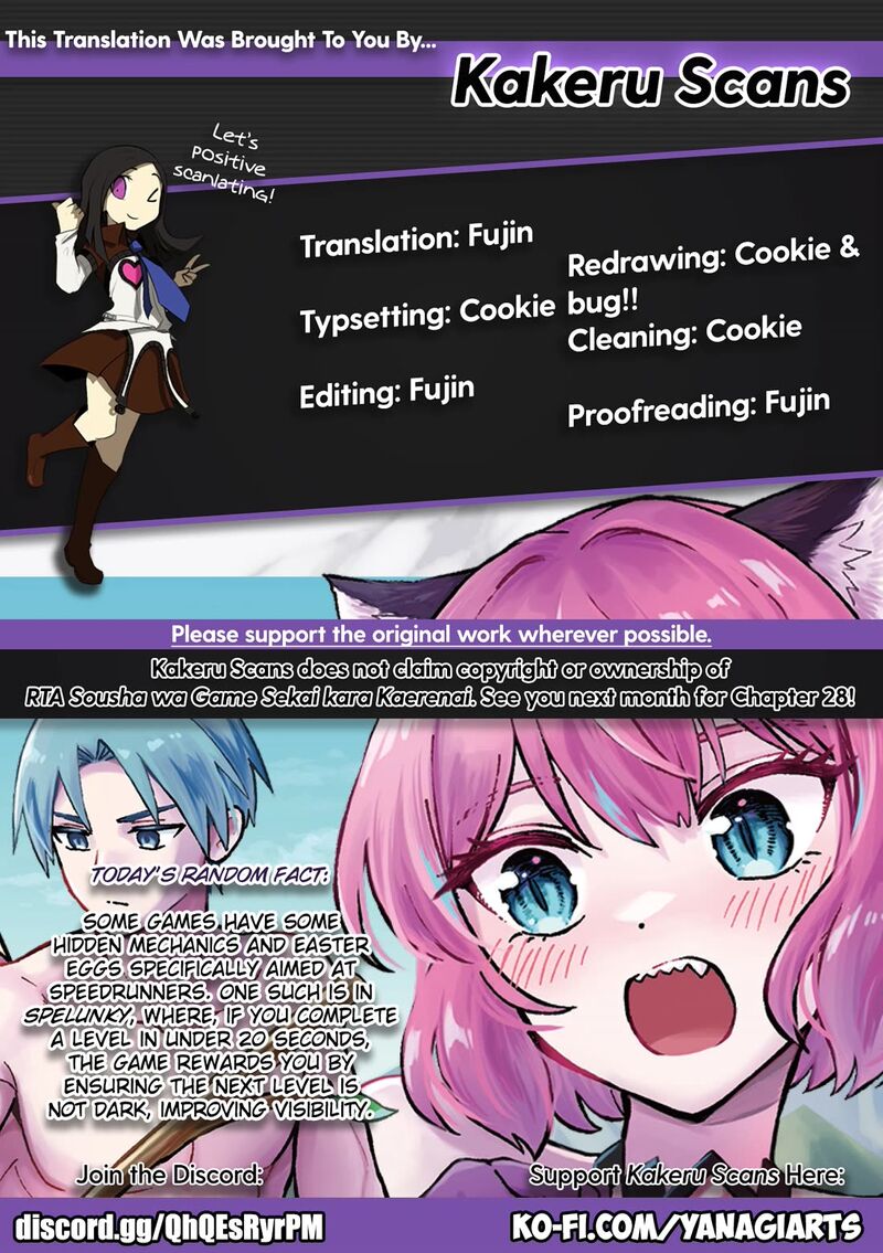 Rta Sousha Wa Game Sekai Kara Kaerarenai 27 34