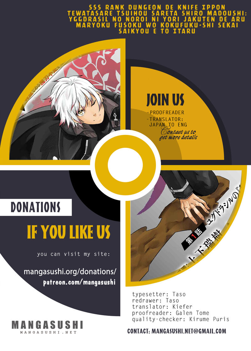 Sss Rank Dungeon De Knife Ippon Tewatasare Tsuihou Sareta Shiro Madoushi Yggdrasil No Noroi Ni Yori Jakuten De Aru Maryoku Fusoku Wo Kokufuku Shi Sekai Saikyou E To Itaru 27 1
