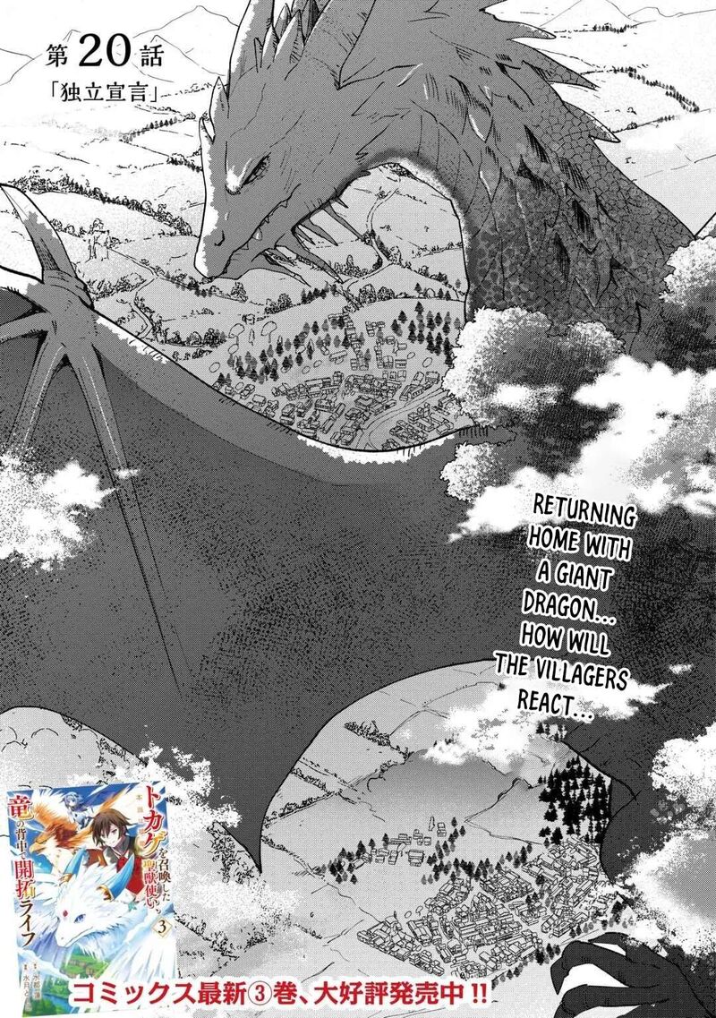 Tokage Hontou Wa Shinryuu Wo Shoukan Shita Seijuu Tsukai Ryuu No Senaka De Kaitaku Life 20 1